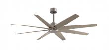 Matthews Fan Company AN-BN-GA-64 - Ariella - Eight Blade Ceiling Fan - Brushed Nickel Finish - Gray Ash Tone Blades