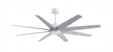 Matthews Fan Company AN-MWH-BW-64 - Ariella - Eight Blade Ceiling Fan - Matte White Finish - Barn Wood Tone Blades