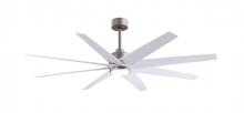 Matthews Fan Company ANLK-BN-MWH-64 - Ariella - Eight Blade Ceiling Fan - 5CCT Integrated LED - Brushed Nickel Finish