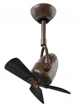 Matthews Fan Company DI-TB-WDBK - Diane - Oscillating Directional Ceiling Fan - Textured Bronze Finish - Matte Black Wood Blades