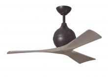 Matthews Fan Company IR3-TB-GA-42 - Irene-3 - Three Blade Paddle Fan - 42" - Textured Bronze Finish - Gray Ash Tone Blades