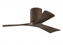 Matthews Fan Company IR3H-WN-WA-42 - Irene-3H - Three Blade Flush Mount Paddle Fan - 42" - Walnut Finish - Walnut Tone Blades