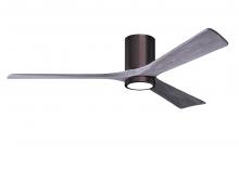 Matthews Fan Company IR3HLK-BB-BW-60 - Irene-3HLK - 60" Three Blade Flush Mount Paddle Fan - 5CCT Integrated LED - Brushed Bronze Finis