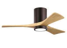 Matthews Fan Company IR3HLK-BB-LM-42 - Irene - 3HLK - 42" Three Blade Flush Mount Paddle Fan - 5CCT Integrated LED - Brushed Bronze Fin