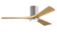 Matthews Fan Company IR3HLK-BN-LM-52 - Irene - 3HLK - 52" Three Blade Flush Mount Paddle Fan - 5CCT Integrated LED - Brushed Nickel Fin