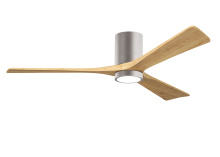 Matthews Fan Company IR3HLK-BN-LM-60 - Irene - 3HLK - 60" Three Blade Flush Mount Paddle Fan - 5CCT Integrated LED - Brushed Nickel Fin