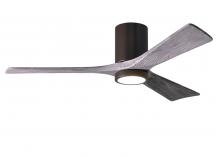 Matthews Fan Company IR3HLK-TB-BW-52 - Irene-3HLK-52" Three Blade Flush Mount Paddle Fan-5CCT Integrated LED -Textured Bronze Finish