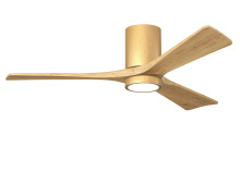 Matthews Fan Company IR3HLK-TB-LM-52 - Irene-3HLK-52" Three Blade Flush Mount Paddle Fan-5CCT Integrated LED-Textured Bronze Finish