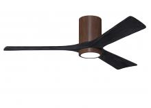 Matthews Fan Company IR3HLK-WN-BK-52 - Irene-3HLK - 52" Three Blade Flush Mount Paddle Fan - 5CCT Integrated LED - Walnut Tone Finish