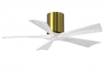 Matthews Fan Company IR5H-BRBR-MWH-42 - Irene - 5H - Brushed Brass - Matte White Blades - 42" Blades