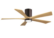 Matthews Fan Company IR5HLK-BB-LM-52 - Irene - 5HLK - 52" Five Blade Flush Mount Paddle Fan - 5CCT Integrated LED - Brushed Bronze Fini
