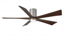 Matthews Fan Company IR5HLK-BN-WA-60 - Irene-5HLK - 60" Five Blade Flush Mount Paddle Fan - 5CCT Integrated LED - Brushed Nickel Finish
