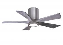 Matthews Fan Company IR5HLK-BP-BW-42 - Irene-5HLK - 42" Five Blade Flush Mount Paddle Fan - 5CCT Integrated LED - Brushed Pewter Finish