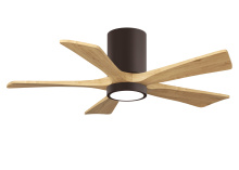 Matthews Fan Company IR5HLK-TB-LM-42 - Irene - 5HLK - 42" Five Blade Flush Mount Paddle Fan - 5CCT Integrated LED - Textured Bronze Fin