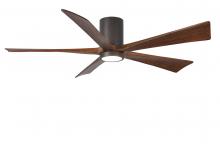 Matthews Fan Company IR5HLK-TB-WA-60 - Irene-5HLK - 60" Five Blade Flush Mount Paddle Fan - 5CCT Integrated LED - Textured Bronze Finis