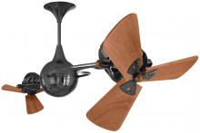 Matthews Fan Company IV-BKN-WD - Italo Ventania - Rotational Ceiling Fan - Black Nickel Finish - Mahogany Tone Blades