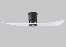 Matthews Fan Company LW-TB-MWH - Lindsay - Ceiling Fan - Integrated LED - Textured Bronze Finish - Matte White Blades