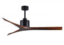 Matthews Fan Company MW-BK-WA-60 - Mollywood - 60" Ceiling Fan - Matte Black Finish - Walnut Tone Blades