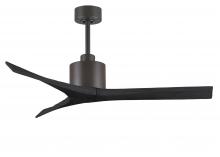 Matthews Fan Company MW-TB-BK-52 - Mollywood - 52" Ceiling Fan - Textured Bronze Finish - Matte Black Blades