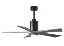 Matthews Fan Company PA5-BK-BW-52 - Patricia-5 - 52" Five Blade Ceiling Fan - 5CCT Integrated LED - Matte Black Finish