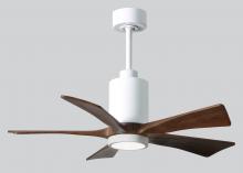Matthews Fan Company PA5-WH-WA-42 - Patricia-5 - 42" Five Blade Ceiling Fan - 5CCT Integrated LED - Gloss White Finish