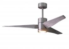 Matthews Fan Company SJ-BN-BW-52 - Super Janet - 52" Ceiling Fan - Integrated LED - Brushed Nickel Finish - Barn Wood Tone Blades