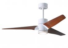 Matthews Fan Company SJ-WH-WN-52 - Super Janet - White - Walnut Tone Blades - 52" Blades - 10" Downrod
