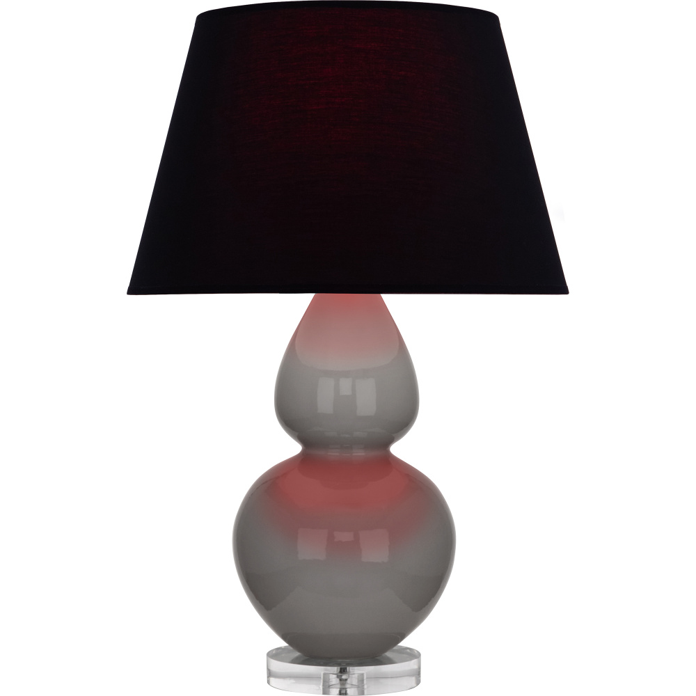 Smokey Taupe Double Gourd Table Lamp