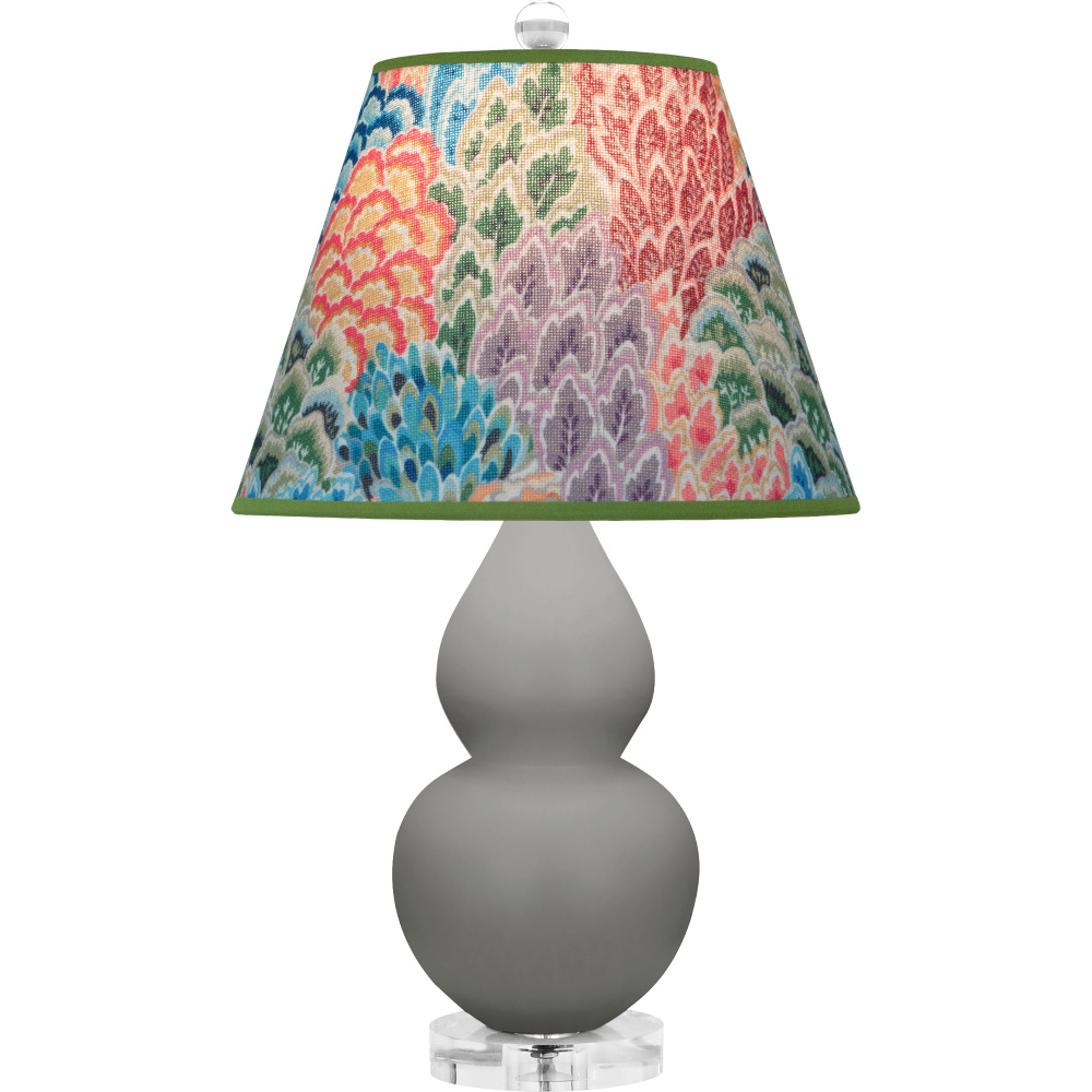 Matte Smokey Taupe Small Double Gourd Accent Lamp