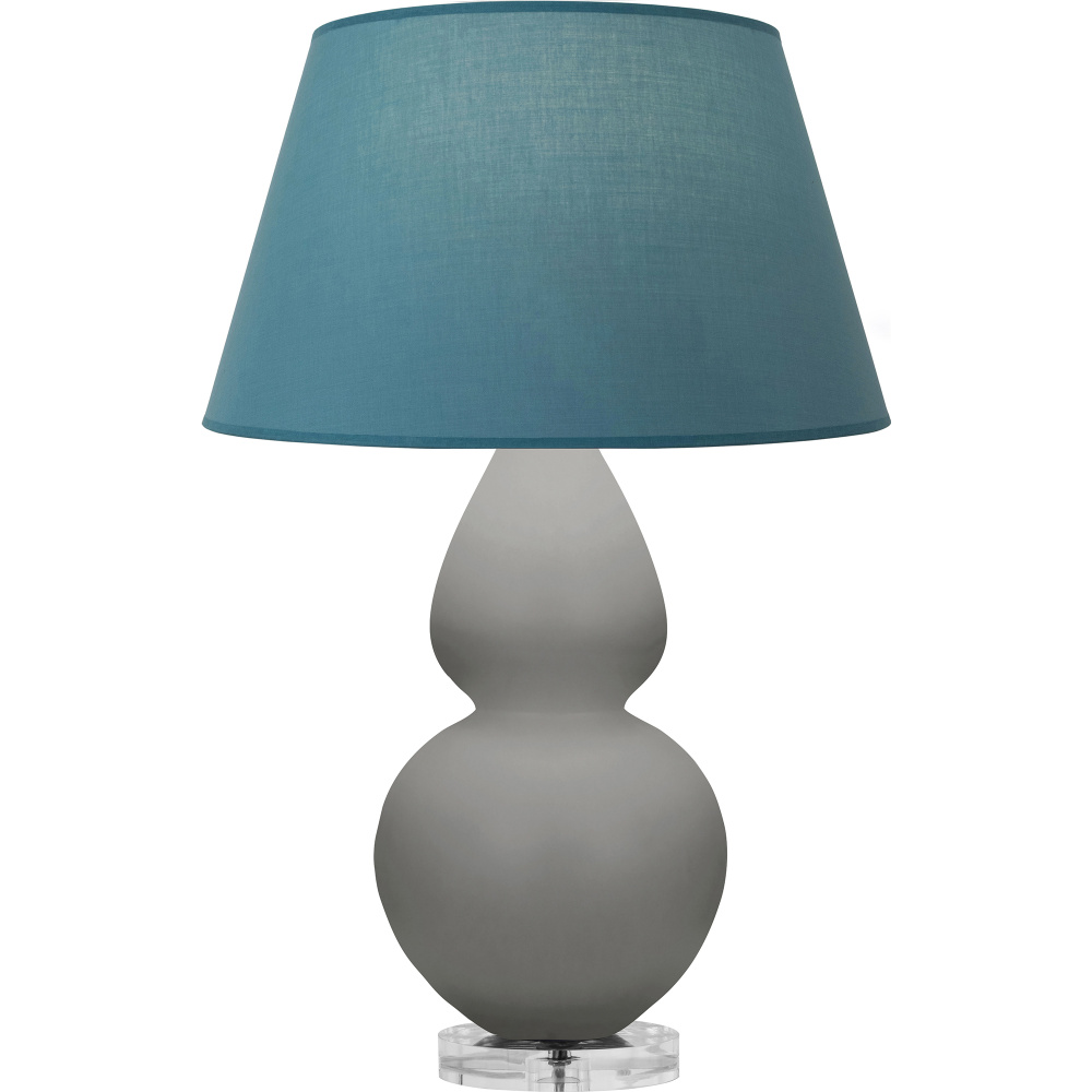 Matte Smokey Taupe Double Gourd Table Lamp