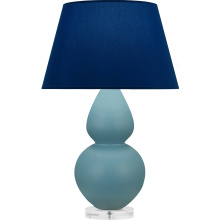 Robert Abbey MOB62N - Matte Steel Blue Double Gourd Table Lamp