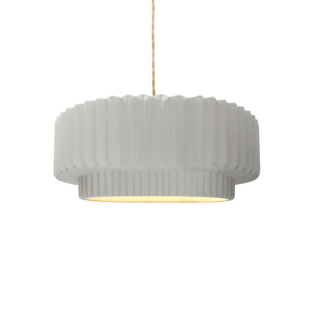 Small Tier Pleated 1-Light Pendant