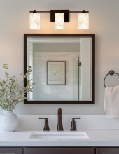 Justice Design Group ALR-8443-15-DBRZ - Era 3-Light Bath Bar