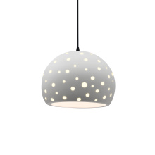 Justice Design Group CER-6583-BIS-MBLK-BKCD - Perforated Medium Globe 1-Light Pendant