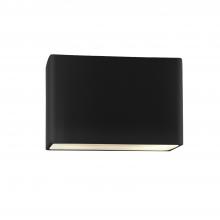 Justice Design Group CER-5655W-CRB - Large ADA Outdoor LED Wide Rectangle - Open Top & Bottom