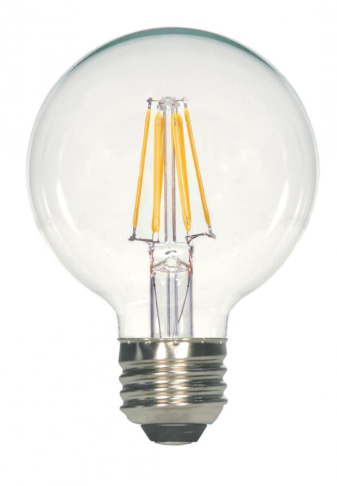 5.5 Watt G25 LED Filament; Clear; Medium base; 2700K; 500 Lumens; 120 Volt