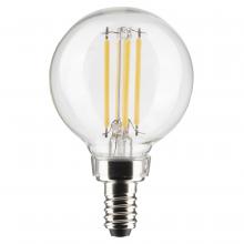 Satco Products Inc. S21204 - 4 Watt G16.5 LED Filament; Clear; Candelabra base; 90 CRI; 2700K; 120 Volt