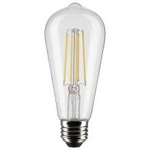 Satco Products Inc. S21364 - 8 Watt ST19 LED Filament; Clear; Medium base; 90 CRI; 3000K; 120 Volt