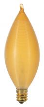 Satco Products Inc. S2706 - 25 Watt C11 Incandescent; Spun Amber; 4000 Average rated hours; Candelabra base; 120 Volt; Carded