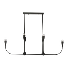 Generation Lighting GLC1226MBK - Maya Six Light Linear Chandelier