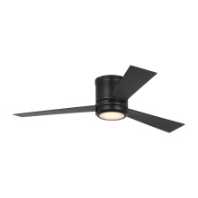Generation Lighting 3CLYR52MBKD-V1 - Clarity 52 Hugger LED Ceiling Fan in Midnight Black with Midnight Black Blades and Light Kit