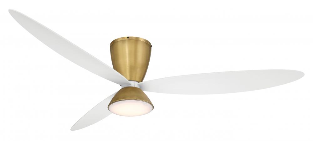 58" LED SMART FLUSH MOUNT CEILING FAN
