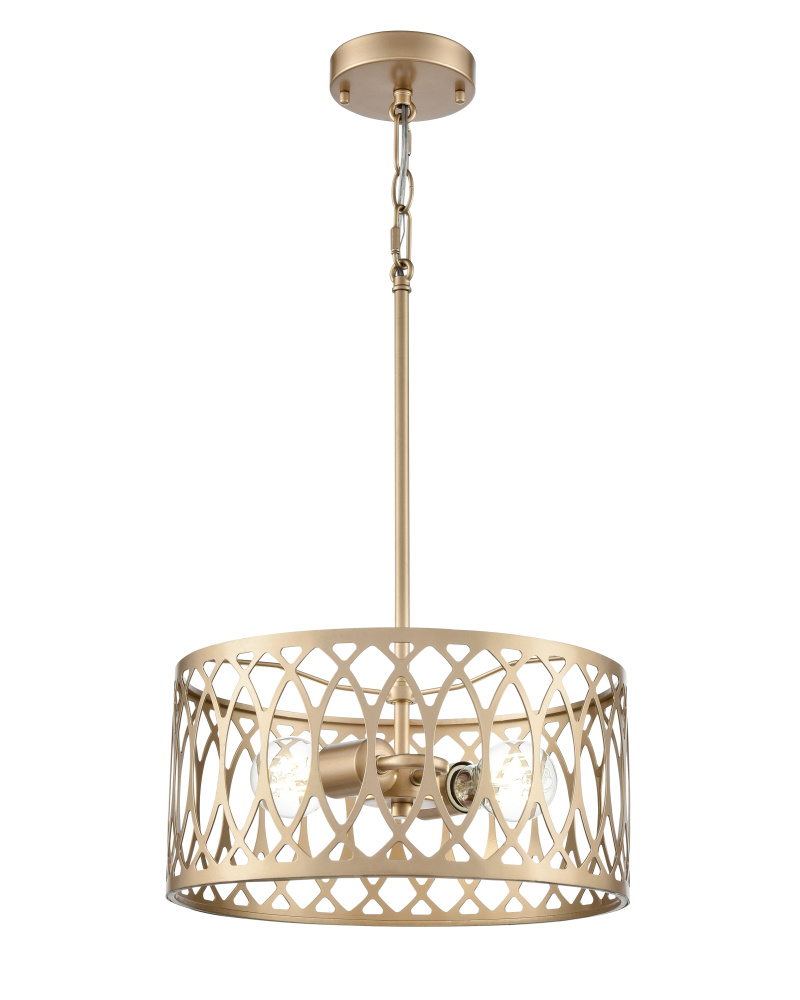 Arelyn 13" Wide 2-Light Pendant - Painted Modern Gold