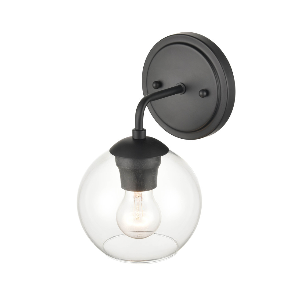1-Light Wall Sconce Matte Black