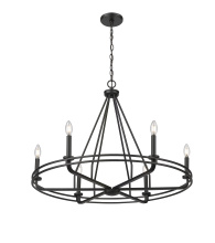 Millennium 21606-MB - Jody 32.5" Wide 6-Light Chandelier - Matte Black