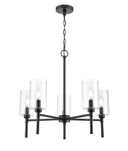 Millennium 9915-MB - Chastine 24" Wide 5-Light Chandelier - Matte Black