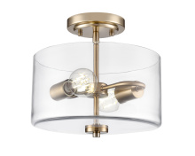 Millennium 2710-MG - Verlana 11" Wide 2-Light Semi Flush - Modern Gold