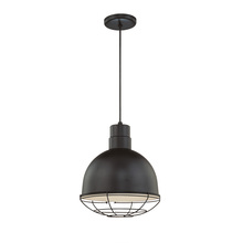 Millennium RDBC12-SB - R Series 1-Light Cord Hung Deep Bowl Shade Satin Black