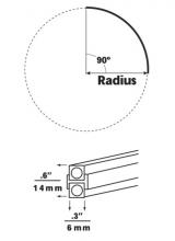 Visual Comfort & Co. Architectural Collection 700MOBH9012S - Pre-Bent 90ÃƒÆ’Ã¢â‚¬Å¡Ãƒâ€šÃ‚Â° Curve MonoRail
