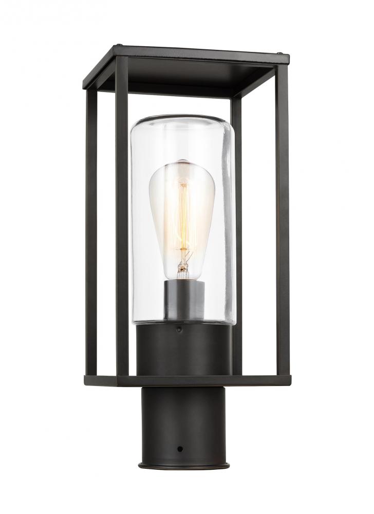 Vado transitional 1-light LED outdoor exterior post lantern in antique bronze Finish